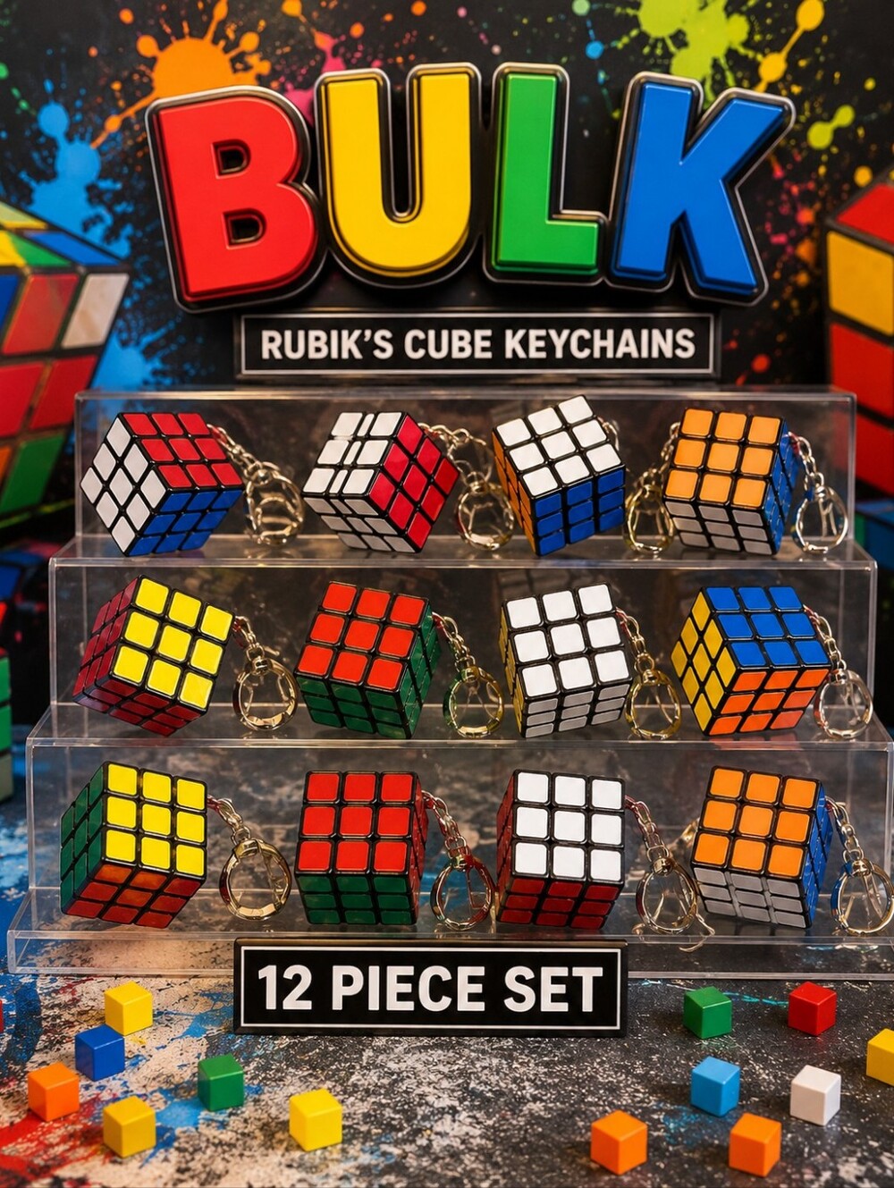 BULK Rubiks Cube Keychains THEY WORK!